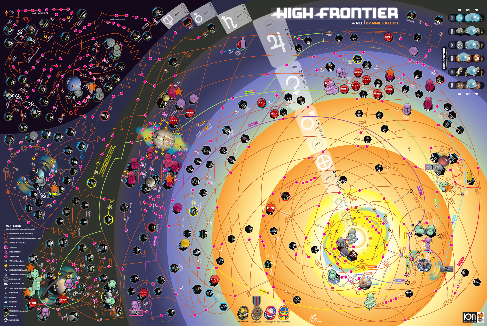 Higher higher game. High Frontier 4 all Map. Карта планет. Карта космоса Вселенной. Карта всех планет.